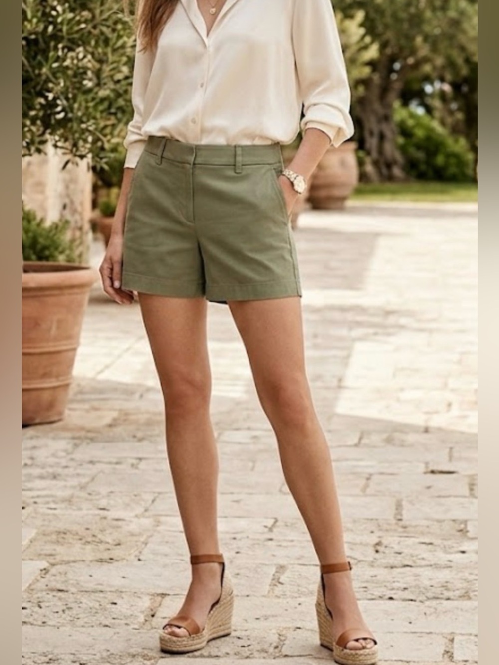 J. Crew OLIVE GREEN Women's Sage Shorts